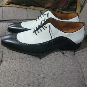 Black and White Men's Dress Shoes